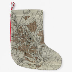 Meia De Natal Pequena Mapa do vintage de St Petersburg (1893)