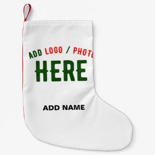 MEIA DE NATAL PEQUENA MARCA VERIFICADA BRANCA PERSONALIZÁVEL MODERNA