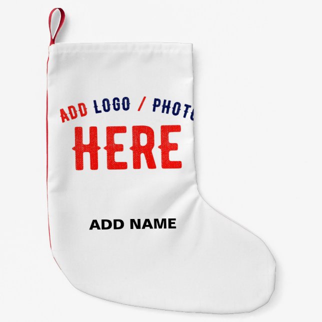 MEIA DE NATAL PEQUENA MARCA VERIFICADA BRANCA PERSONALIZÁVEL MODERNA (Frente)