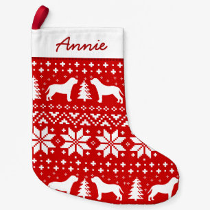Meia De Natal Pequena Mastiff Silhouettes natal Sweater