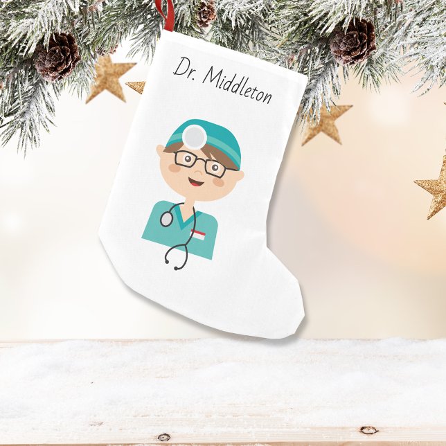 Meia De Natal Pequena Médico - Médico - Assistente Médico (Criador carregado)