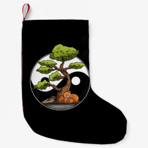 Meia De Natal Pequena Meditação Zen Espiritual Yin Yang Bonsai Tao