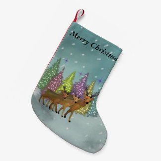 Meia De Natal Pequena Meia ártica do Natal da rena