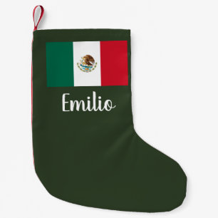 Meia De Natal Pequena Meia personalizada do Natal da bandeira mexicana