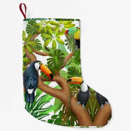 Meia De Natal Pequena Meia tropical do Natal de Toucan