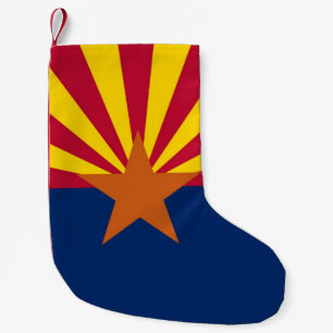 Meia De Natal Pequena Meias com a bandeira da arizona, EUA do Natal