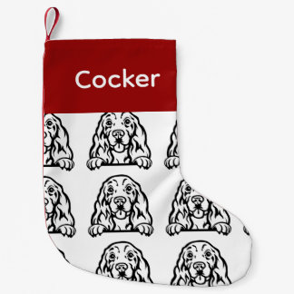 Meia De Natal Pequena Meias de cães do Cocker Spaniel Personalizadas Mei