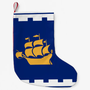 Meia De Natal Pequena Meias de Natal com a Bandeira da Cidade de Quebec