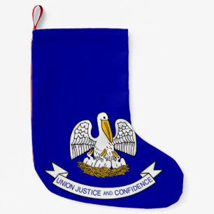 Meia De Natal Pequena Meias de Natal com a Bandeira da Louisiana, EUA