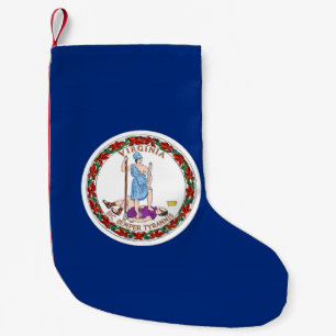 Meia De Natal Pequena Meias de Natal com a Bandeira da Virgínia