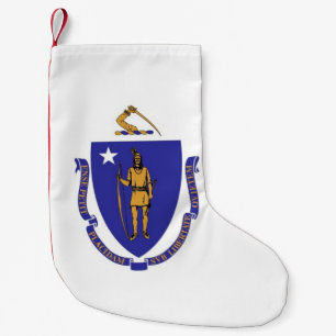 Meia De Natal Pequena Meias de Natal com a Bandeira de Massachusetts