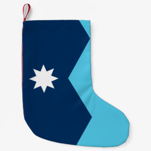 Meia De Natal Pequena Meias de Natal com a Bandeira de Minnesota, EUA