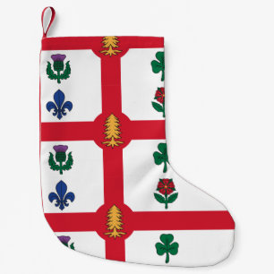 Meia De Natal Pequena Meias de Natal com a Bandeira de Montreal