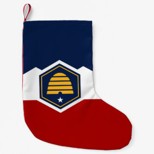 Meia De Natal Pequena Meias de Natal com a Bandeira de Utah, EUA