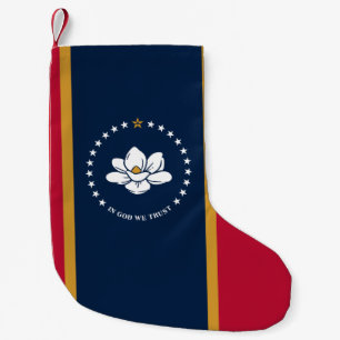 Meia De Natal Pequena Meias de Natal com a Bandeira do Mississippi