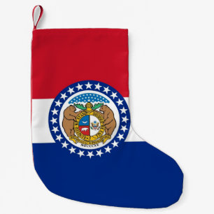Meia De Natal Pequena Meias de Natal com a Bandeira do Missouri