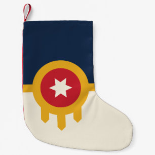 Meia De Natal Pequena Meias de Natal com Bandeira de Tulsa