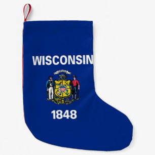 Meia De Natal Pequena Meias de Natal com Bandeira de Wisconsin