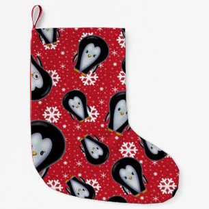 Meia De Natal Pequena Meias de Natal de Pinguins Fofos
