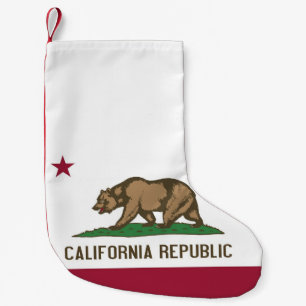 Meia De Natal Pequena Meias do Natal com a bandeira de Califórnia, EUA