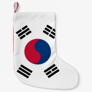 Meia De Natal Pequena Meias do Natal com a bandeira de Coreia do Sul