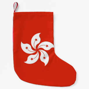 Meia De Natal Pequena Meias do Natal com a bandeira de Hong Kong