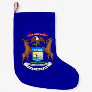 Meia De Natal Pequena Meias do Natal com a bandeira de Michigan