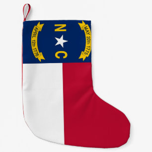 Meia De Natal Pequena Meias do Natal com a bandeira de North Carolina