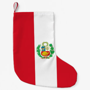 Meia De Natal Pequena Meias do Natal com a bandeira de Peru