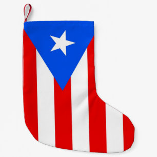 Meia De Natal Pequena Meias do Natal com a bandeira de Puerto Rico