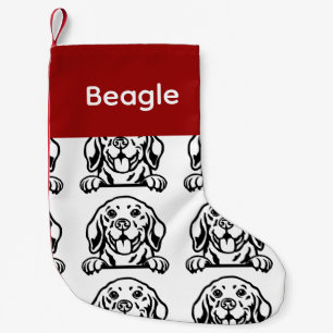 Meia De Natal Pequena Meias para cães beagle Meias personalizadas - Colo