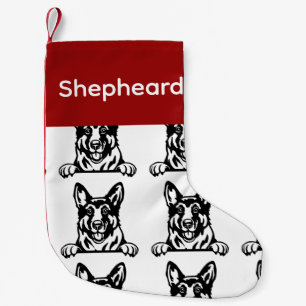 Meia De Natal Pequena Meias personalizadas de cães do german shepherd me