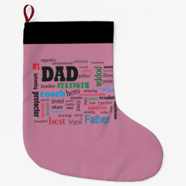 Meia De Natal Pequena Melhor Nuvem de Palavras do Pai