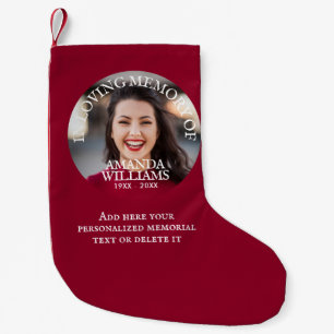 Meia De Natal Pequena Memorial de Fotografias Personalizado