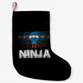 Meia De Natal Pequena Menino de Ninja