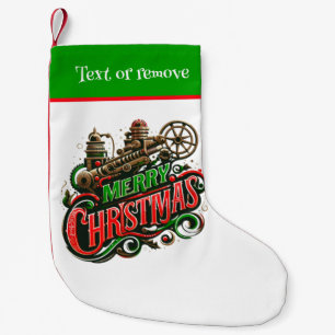 Meia De Natal Pequena Merry Christmas steampunk