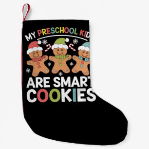 Meia De Natal Pequena Meus filhos da pré-escola são biscoitos inteligent