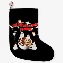 Meia De Natal Pequena Mikitiez blackfriday snowman hotchocolate vermelho