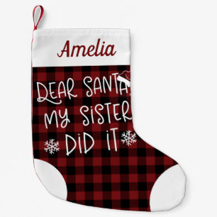Meia De Natal Pequena Minha Irmã Fez Isso Bonito Engraçado