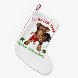 Meia De Natal Pequena Miniatura Pinscher Natal