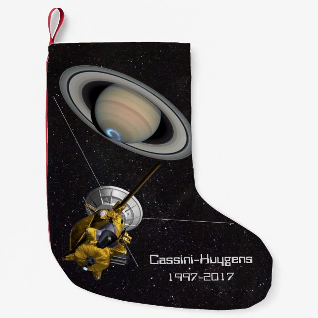 Meia De Natal Pequena Missão Cassini Huygens a Saturno (Frente)
