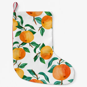 Meia De Natal Pequena Mistura Floral Colorida: Ilustração de Aquarela.