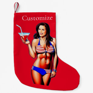 Meia De Natal Pequena Modelo de Malhação Bikini Patriótico Thunder_Cove
