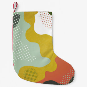 Meia De Natal Pequena Modern abstract geometric composition with decorat
