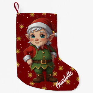 Meia De Natal Pequena Modo de Natal Elf