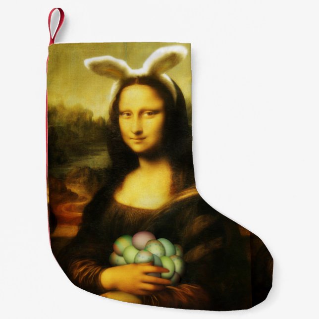 Meia De Natal Pequena Mona Lisa, O Coelhinho Da Páscoa (Frente)