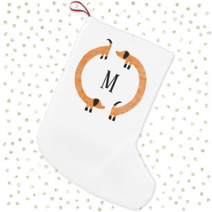 Meia De Natal Pequena Monograma de Enchimento Engraçado