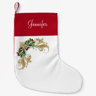 Meia De Natal Pequena Monograma de Natal