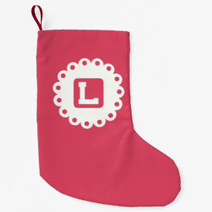 MEIA DE NATAL PEQUENA MONOGRAMA "L"