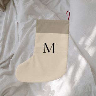 Meia De Natal Pequena Monograma moderno minimalista